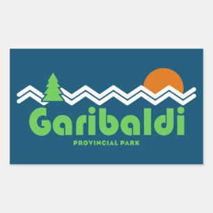 Garibaldi Provincial Park Retro Rectangular Sticker