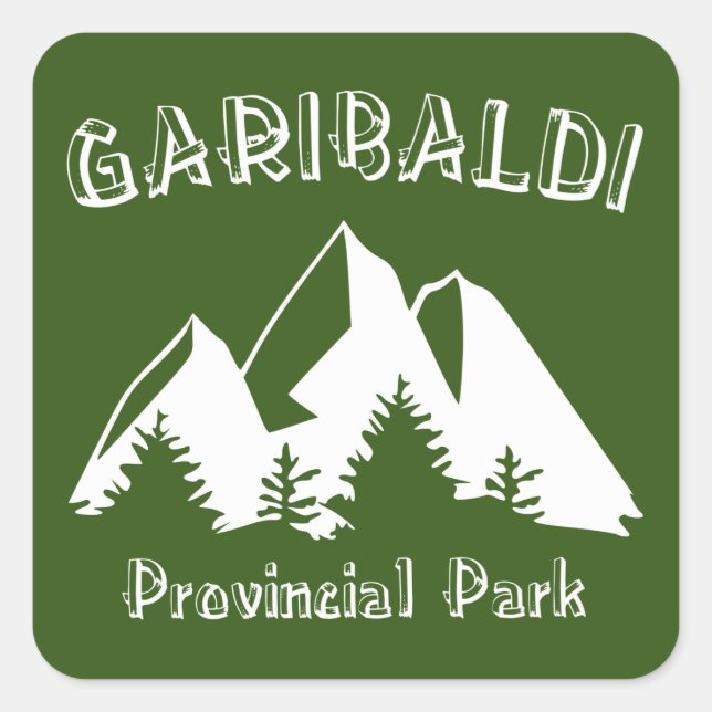 Garibaldi Provincial Park Square Sticker (Front)