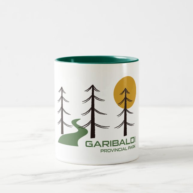 Garibaldi Provincial Park Trail Two-Tone Coffee Mug (Center)