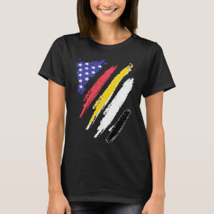 Garifuna American Patriot Grown Heart Flag Stripes T-Shirt