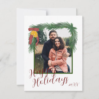 Garland and Bells Holiday Christmas Card
