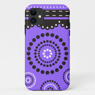 Garland ARTdeco black white + your backgr. colour iPhone 11 Case