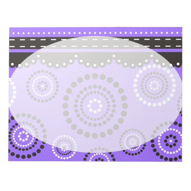 Garland ARTdeco black white + your backgr. colour Notepad (Front)