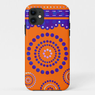 Garland ARTdeco violet blue + your backgr. colour iPhone 11 Case