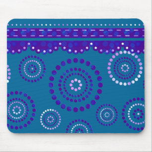 Garland ARTdeco violet blue + your backgr. colour Mouse Pad
