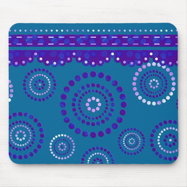 Garland ARTdeco violet blue + your backgr. colour Mouse Pad (Front)