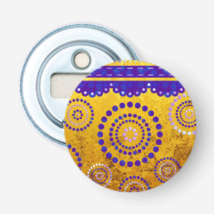 Garland ARTdeco violet blue + your background Bottle Opener