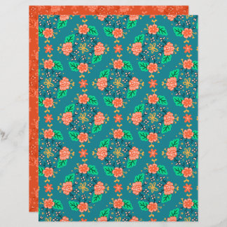 Garland Blue Scrapbook Paper