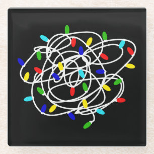 Garland Christmas Lights-87870 Glass Coaster