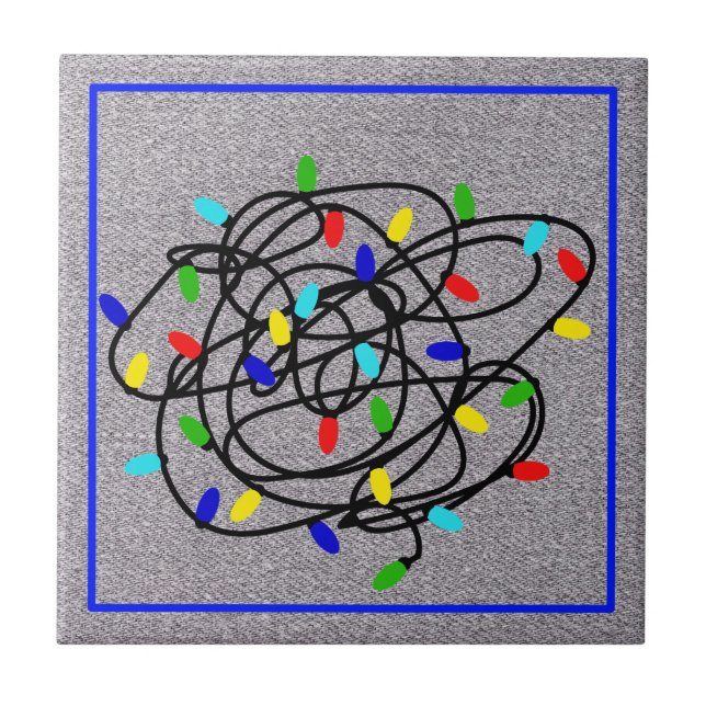 Garland Christmas Lights-87878 Ceramic Tile (Front)