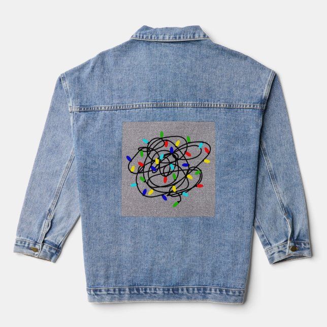 Garland Christmas Lights-87878 Denim Jacket (Back)