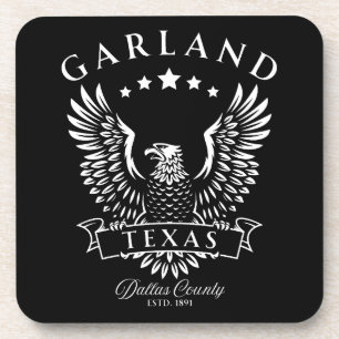 Garland Dallas County Texas Vintage Eagle Coaster