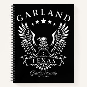 Garland Dallas County Texas Vintage Eagle Notebook