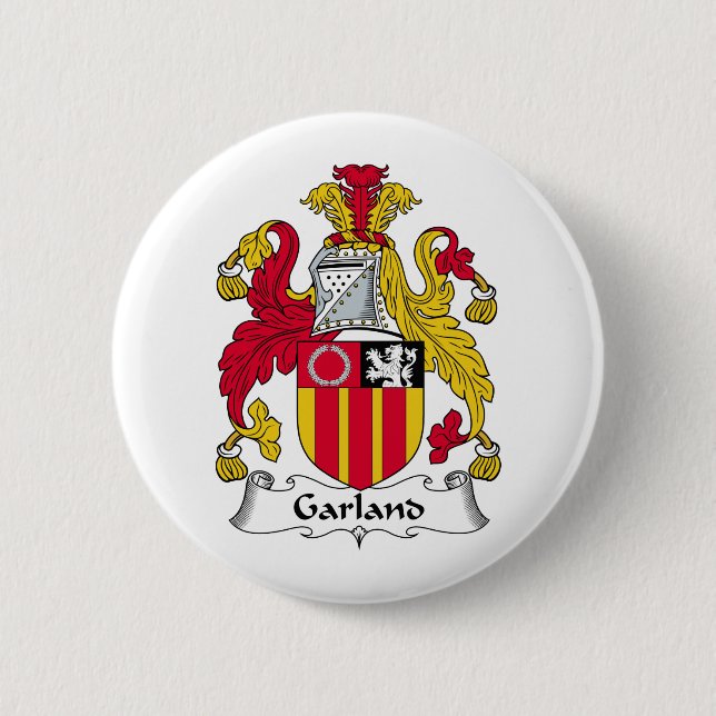 Garland Family Crest 6 Cm Round Badge (Front)