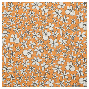 garland flowers orange fabric