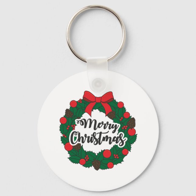 Garland Merry Christmas Key Ring (Front)