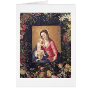 Garland of Fruit and Flowers with Virgin and Child