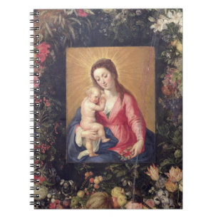 Garland of Fruit and Flowers with Virgin and Child Notebook