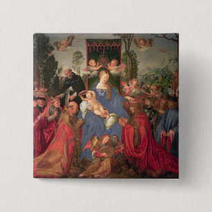 Garland of Roses Altarpiece, 1600 15 Cm Square Badge