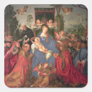 Garland of Roses Altarpiece, 1600 Square Sticker