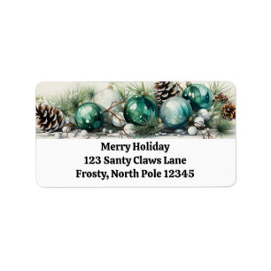 Garland of Yuletide Joy Return Address Labels
