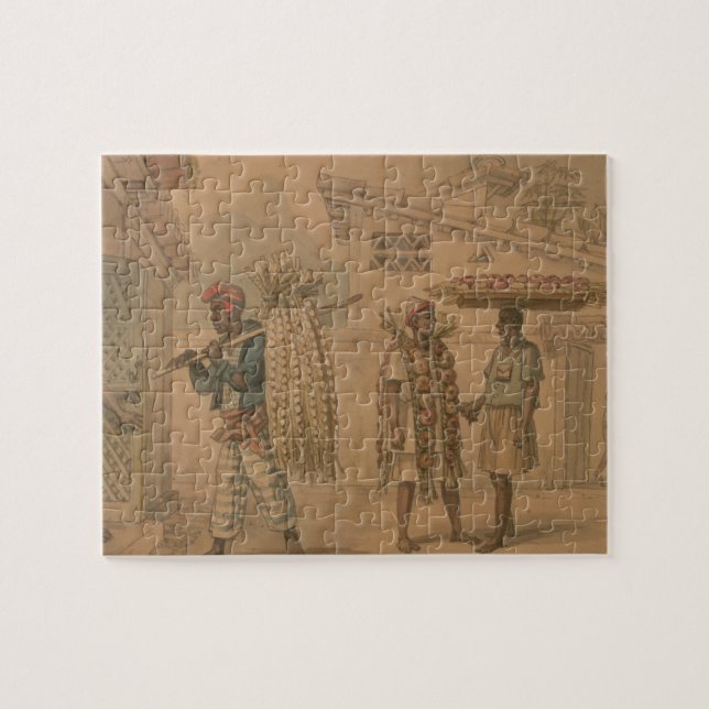 Garlic and Onion Sellers, 1826 (w/c on paper) Jigsaw Puzzle (Horizontal)