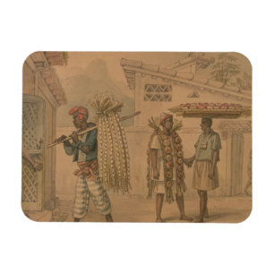 Garlic and Onion Sellers, 1826 (w/c on paper) Magnet