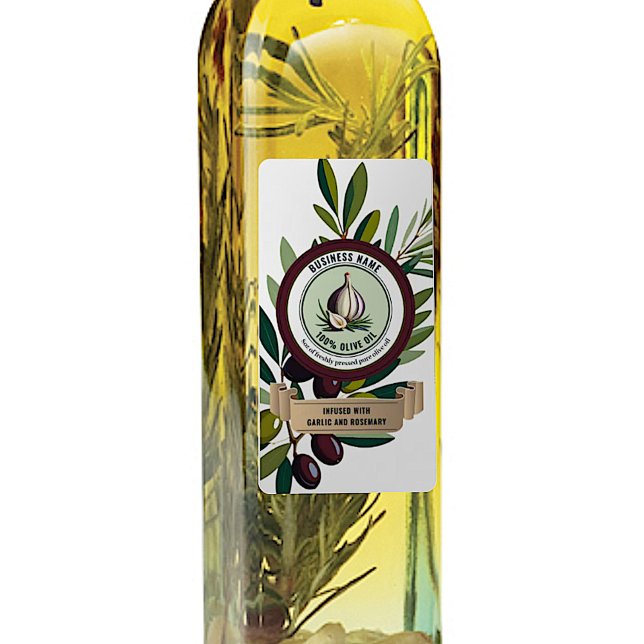 Garlic And Rosemary Olive Oil Label Templates (Creator Uploaded)