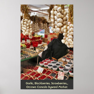 Garlic, Blackberries, Strawberries... Poster