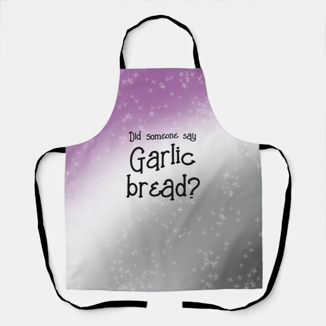 Garlic bread Ace pride glitter Apron (Front)