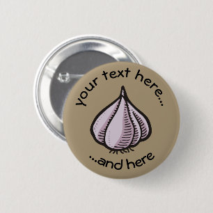 Garlic Bulb 6 Cm Round Badge