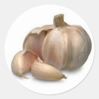 Garlic bulb classic round sticker