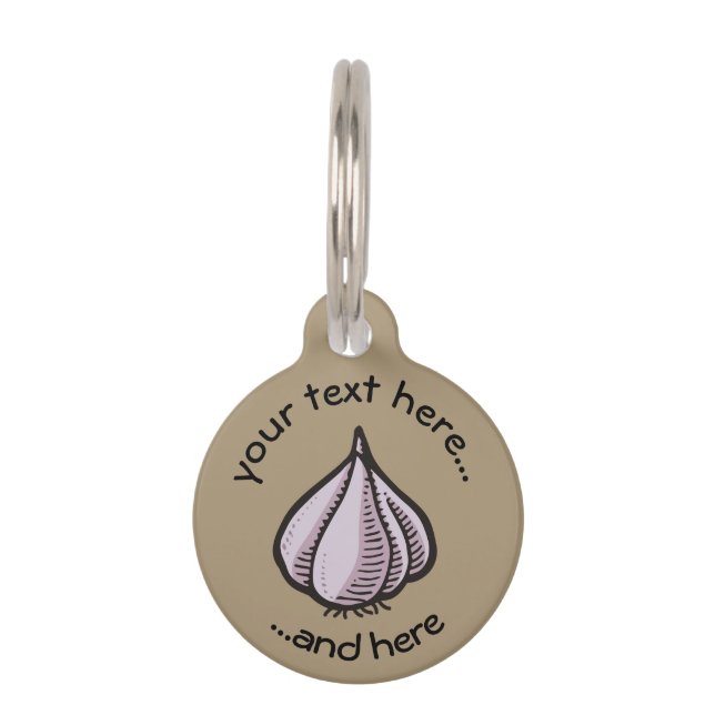 Garlic Bulb Pet Tag (Front)