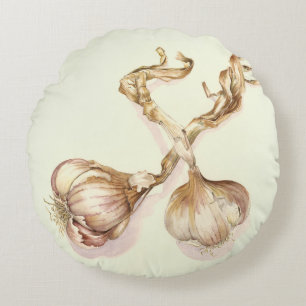 Garlic bulbs 2005 round cushion