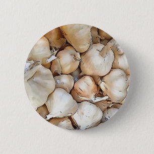 Garlic Bulbs 6 Cm Round Badge