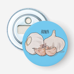 Garlic cartoon illustration bottle opener