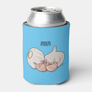 Garlic cartoon illustration   can cooler