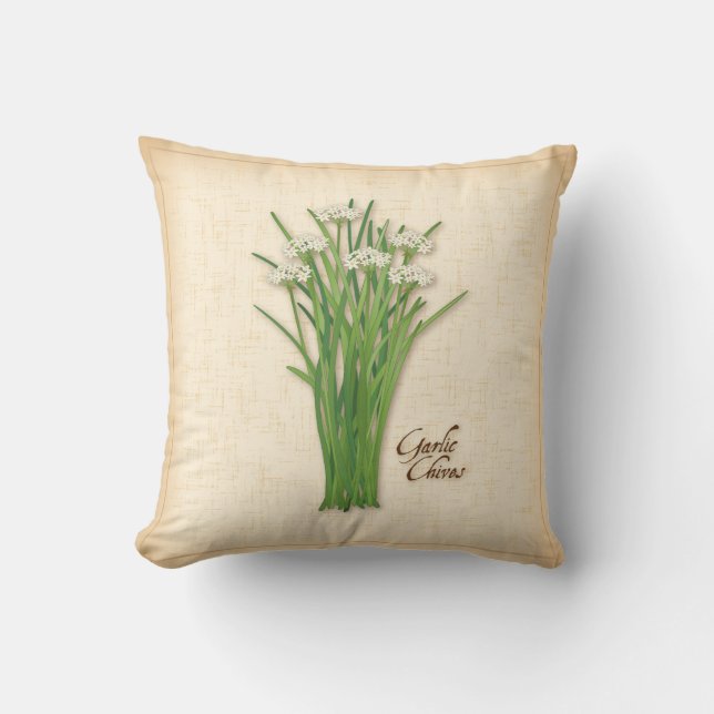 Garlic Chives Herb Cushion (Front)