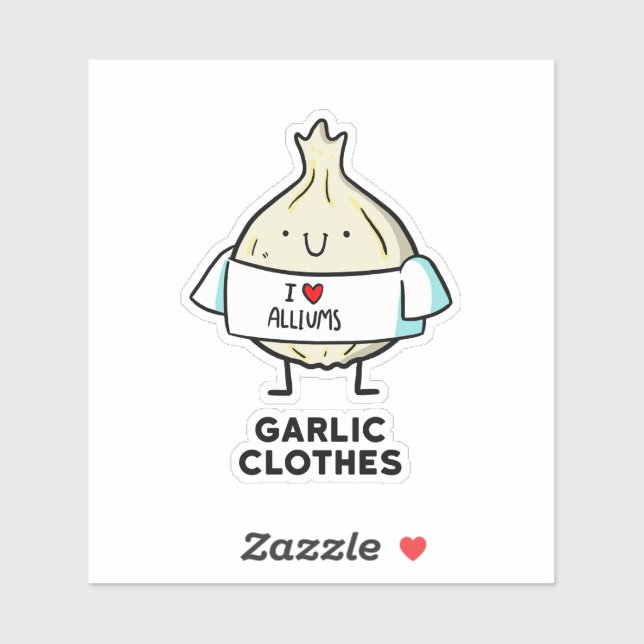 Garlic Clothes Cute Allium Pun Die-Cut (Sheet)