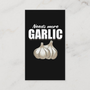 Garlic Cloves Funny Cooking Food Humour Business Card