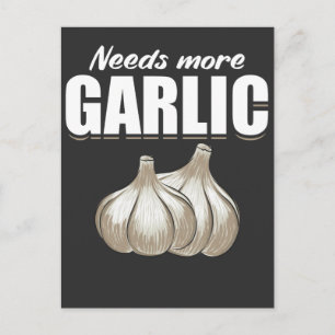 Garlic Cloves Funny Cooking Food Humour Postcard