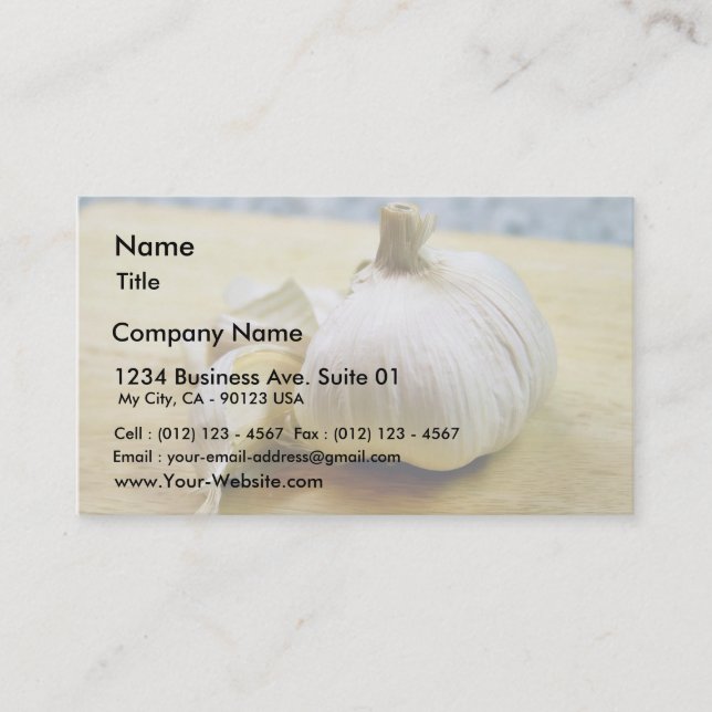 Garlic Cloves Still Life Business Card (Front)