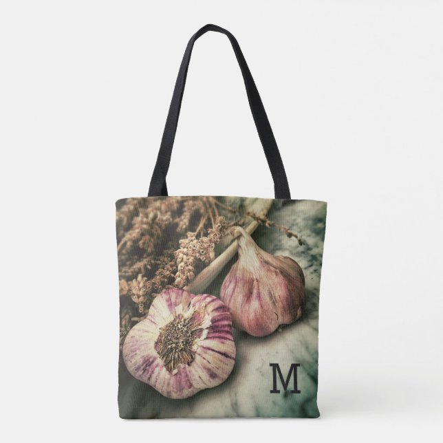 Garlic / Foodie custom monogram bags (Back)