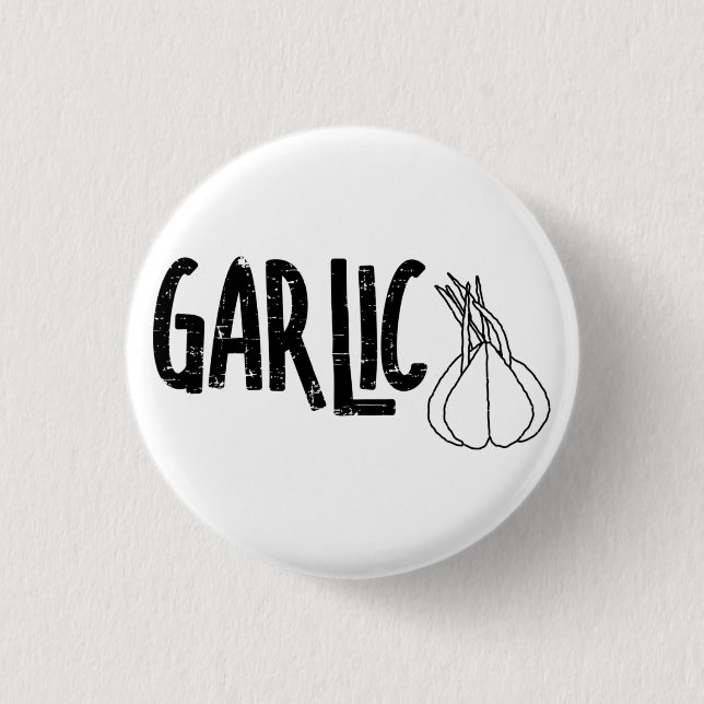 Garlic Garlic Text 3 Cm Round Badge (Front)