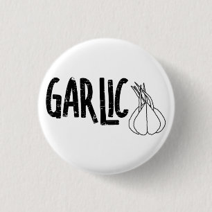 Garlic Garlic Text 3 Cm Round Badge