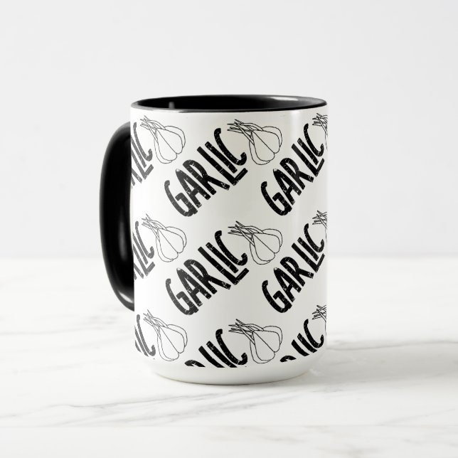 Garlic Garlic Text Mug (Front Left)