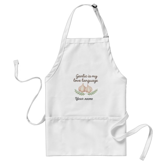 Garlic Is My Love Language – Personalised Garlic Standard Apron (Front)