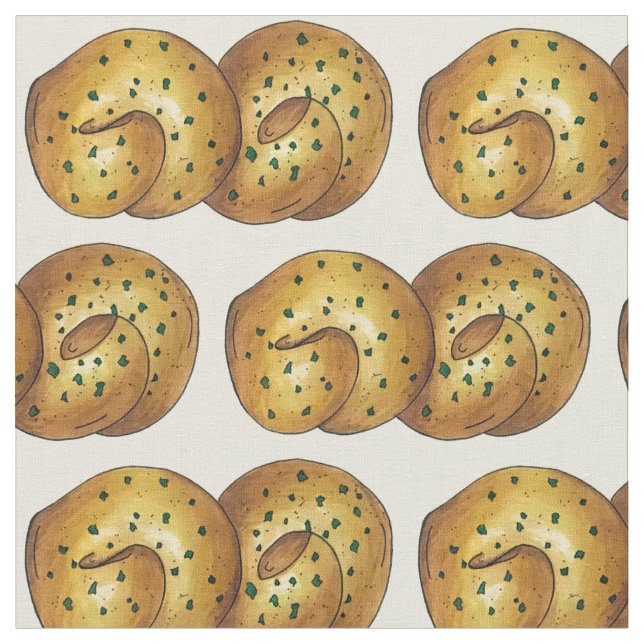 Garlic Knots Bread Italian Restaurant Food Foodie Fabric (Close Up)