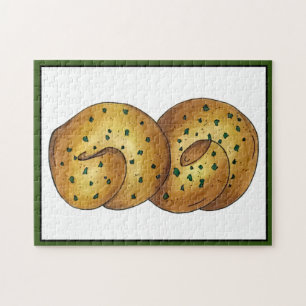 Garlic Knots Bread Roll Italian Food Cooking Chef Jigsaw Puzzle