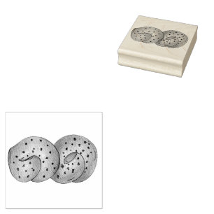 Garlic Knots Bread Roll Italian Food Restaurant Rubber Stamp